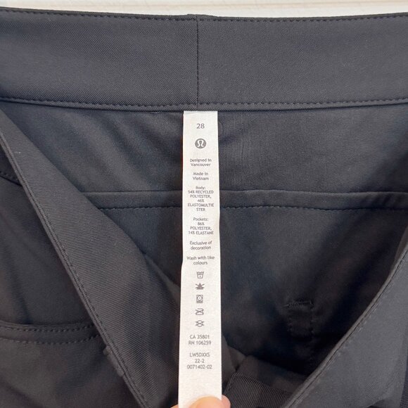 NWOT Lululemon City Sleek 5 Pocket Wide Leg High Rise 7/8 Pants Black 28 - Picture 5 of 11